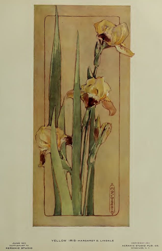 1911 Yellow Iris Keramic Studio