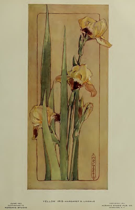 1911 Yellow Iris Keramic Studio