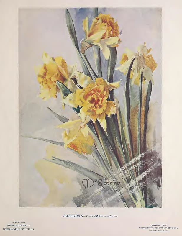 1902 Daffodils Keramic Studio
