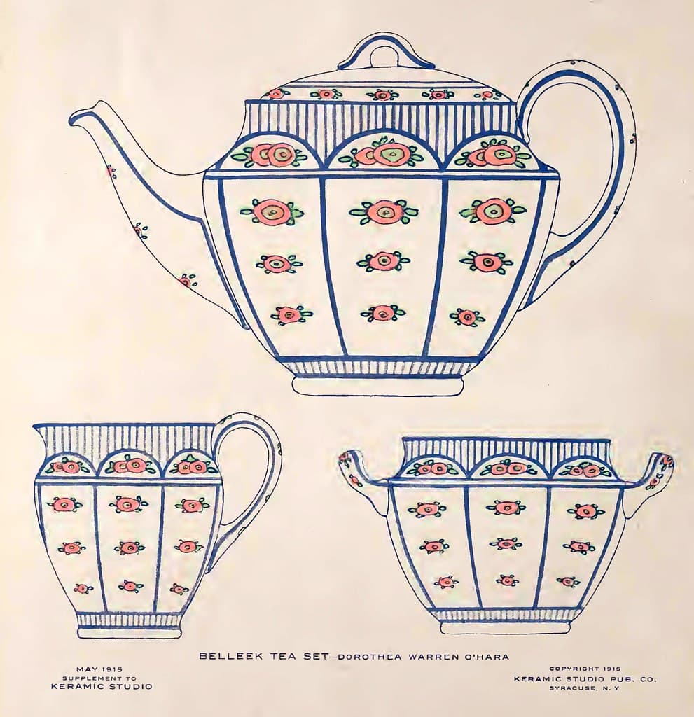 1915 Belleek Tea Set Keramic Studio