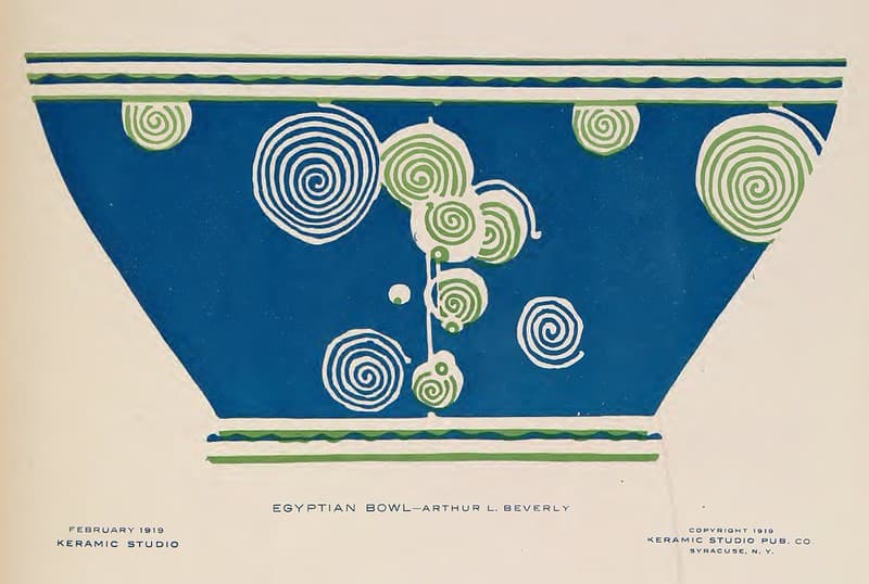 1919 Egyptian Bowl Keramic Studio