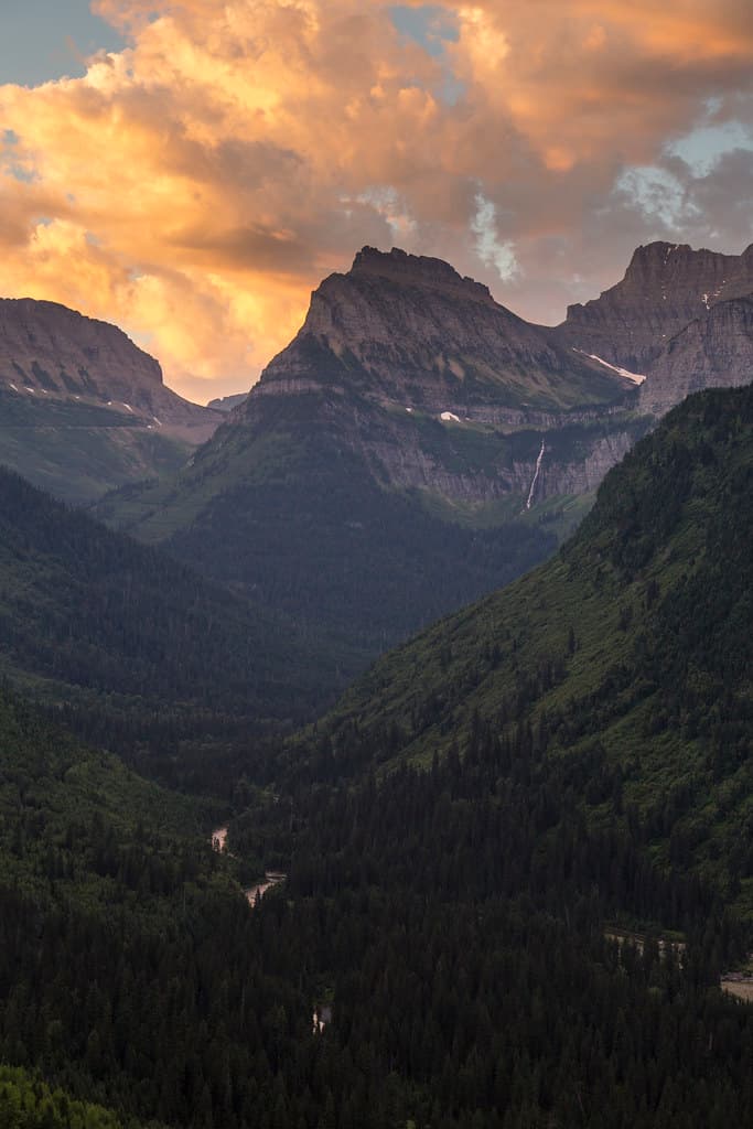 Sunrise over Logan Pass Portrait 7.30.16