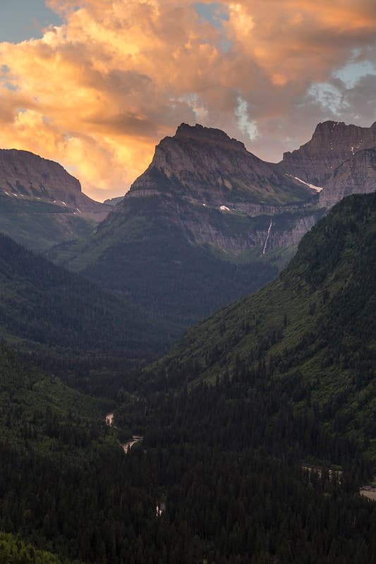 Sunrise over Logan Pass Portrait 7.30.16