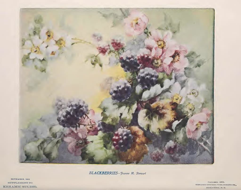 1902 Blackberries Keramic Studio