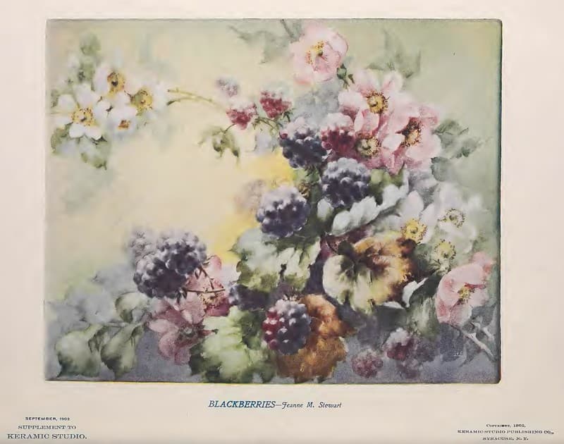 1902 Blackberries Keramic Studio