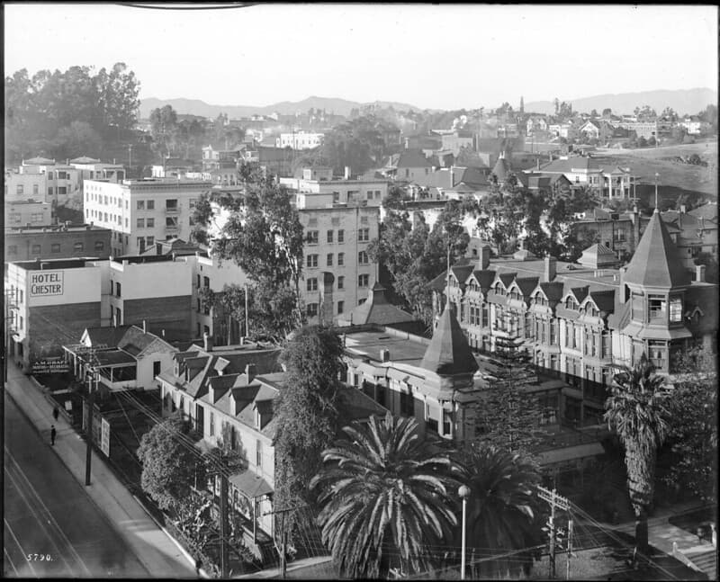 Bunkerhilllosangeles, downtownlosangeles, glassplatenegatives