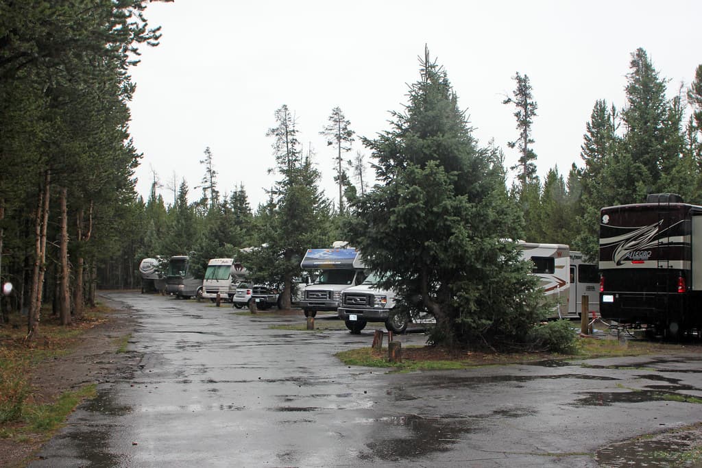 RVs at Fishing Bridge RV Park