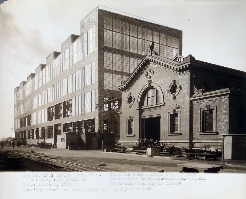 Philadelphia, PA Naval Shipyard - Building 18 (in March 1918)