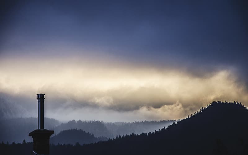 Clouds Over Forested Hills
