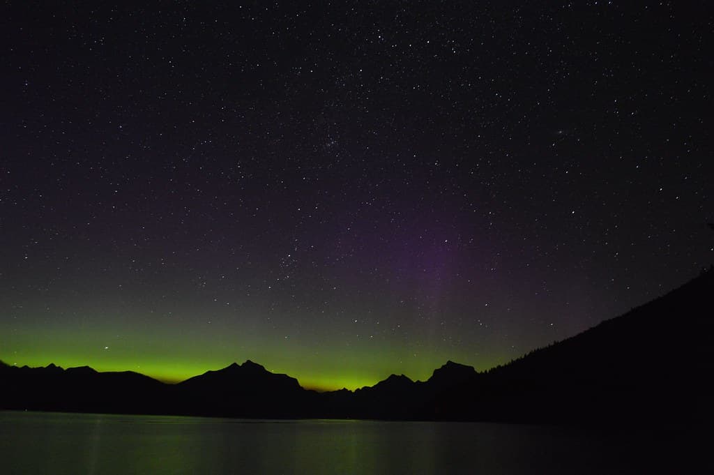 Northern Lights over Lake McDonald