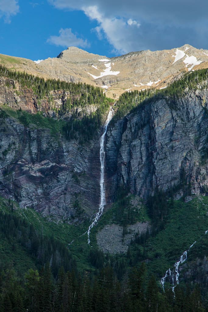 Waterfalls Above Avalanche Lake