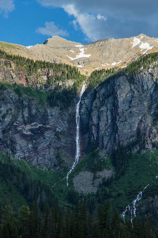 Waterfalls Above Avalanche Lake