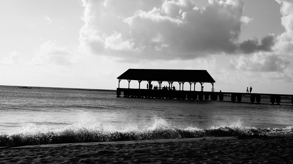 Beach and Pier on Ocean Front