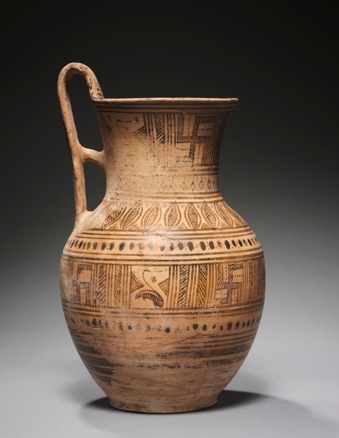 Geometric Pitcher: Swans