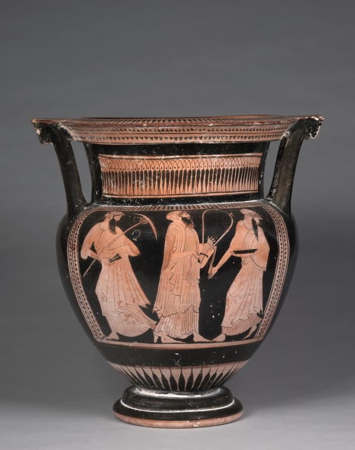 Red-Figure Column Krater (Mixing Vessel): Komos (Revel)
