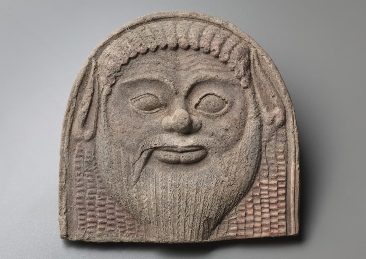 Antefix with Satyr Face