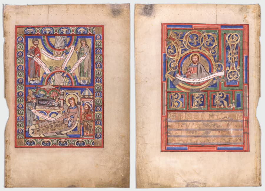 Manuscript, ink, tempera