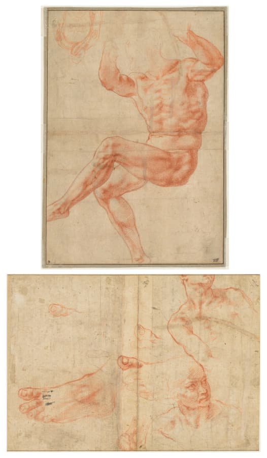 Drawing, red, chalk