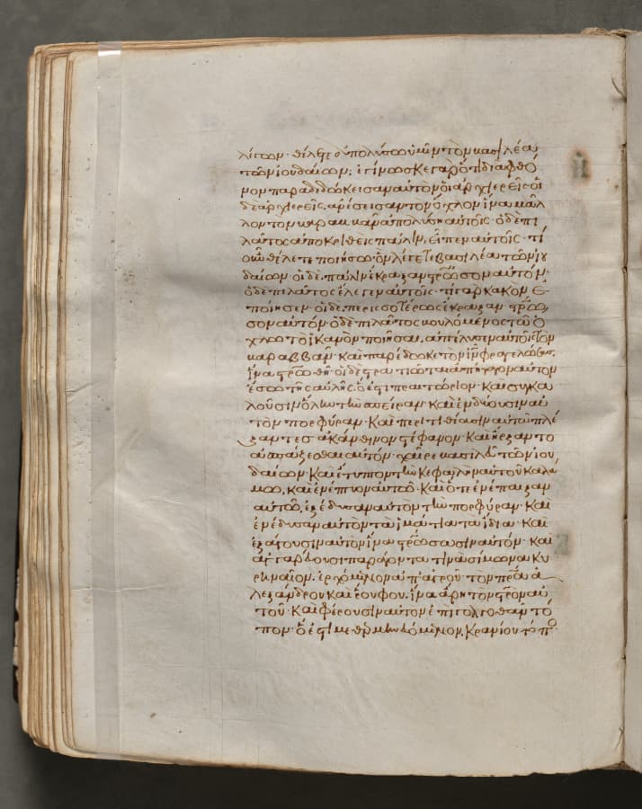 Text, folio 193 (verso), from a Gospel Book with Commentaries