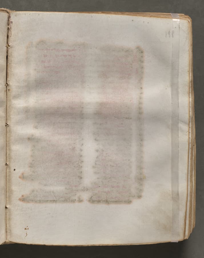 Text, folio 198 (recto), from a Gospel Book with Commentaries