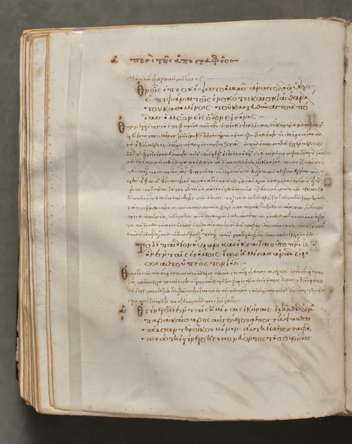 Text, folio 207 (verso), from a Gospel Book with Commentaries