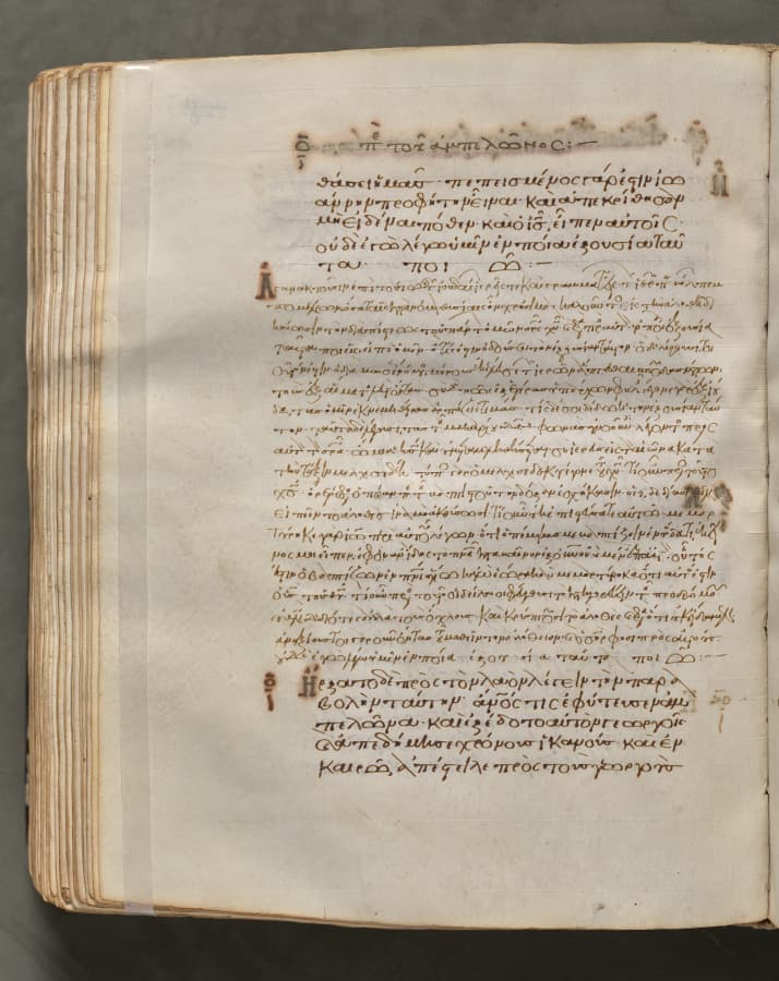 Text, folio 299 (verso), from a Gospel Book with Commentaries