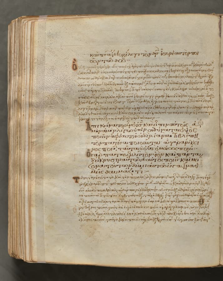 Text, folio 344 (verso), from a Gospel Book with Commentaries