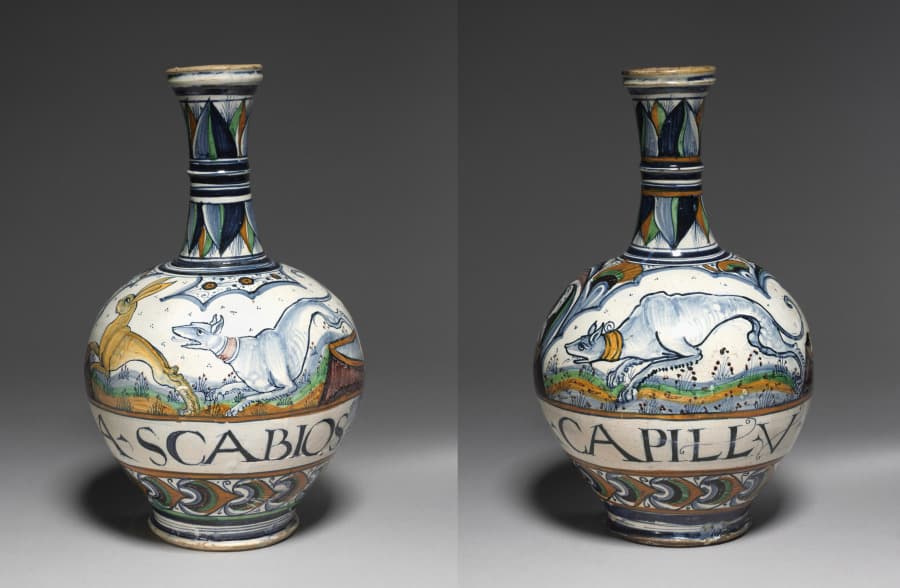 Pair of Pharmacy Bottles