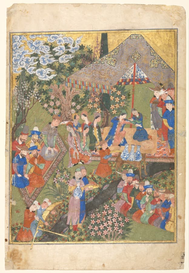 Manuscript, opaque, watercolor