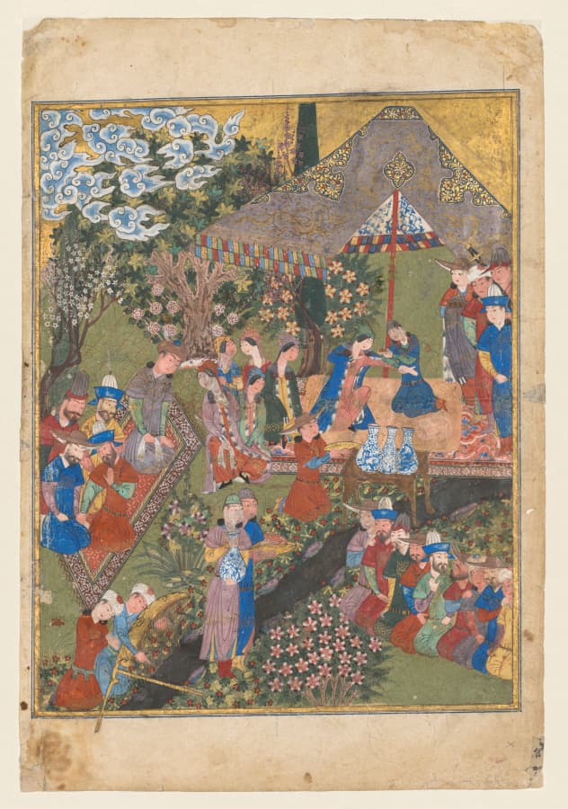 Manuscript, opaque, watercolor