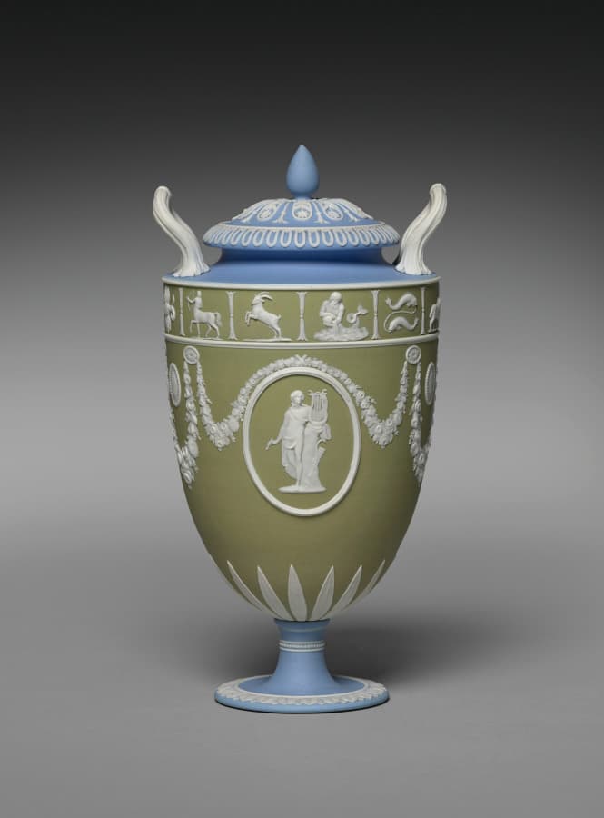 Covered Vase (one of a pair)