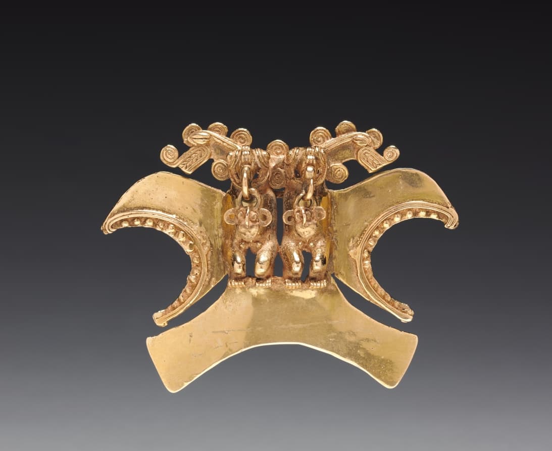 Double Bird-Headed Figure Pendant
