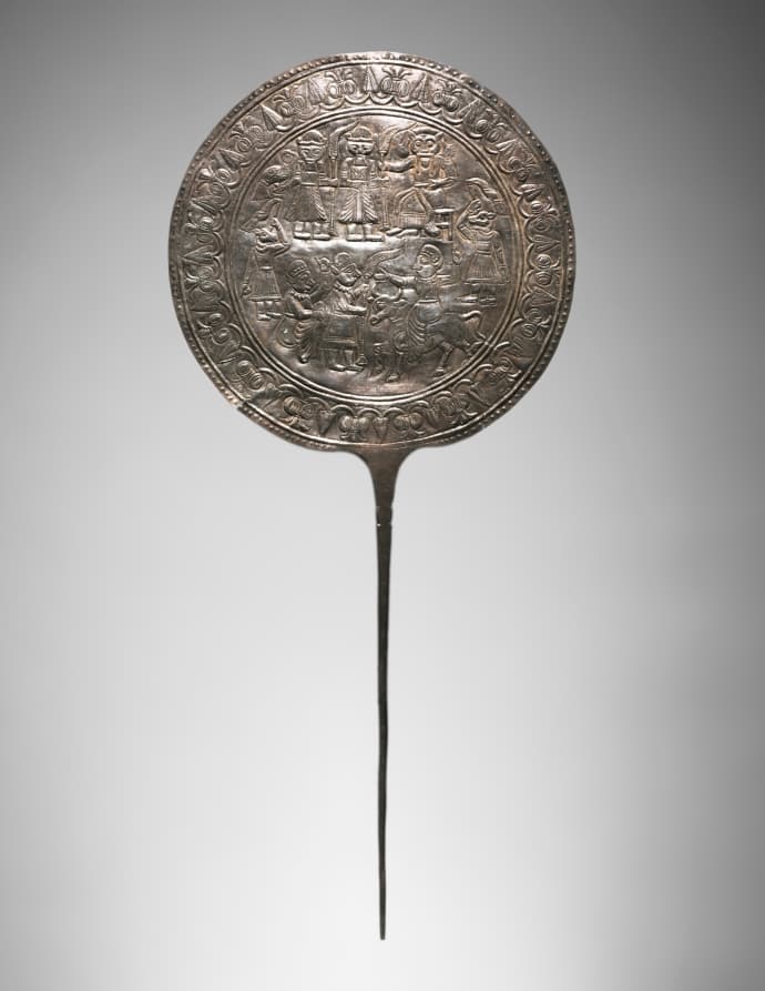 Votive Pin with Decorated Disc