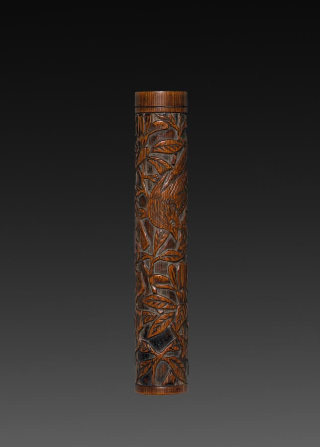 Brush with Carved Designs (brush cap)