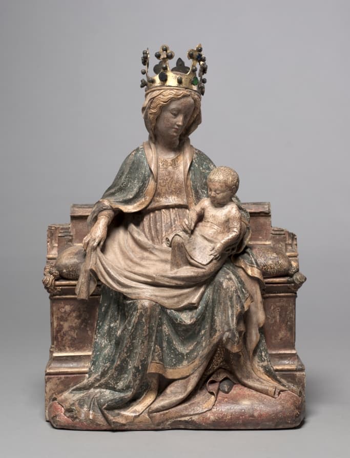 Enthroned Virgin with the Writing Christ Child