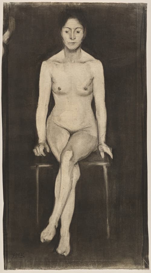 Seated Female Nude (Self-Portrait?)