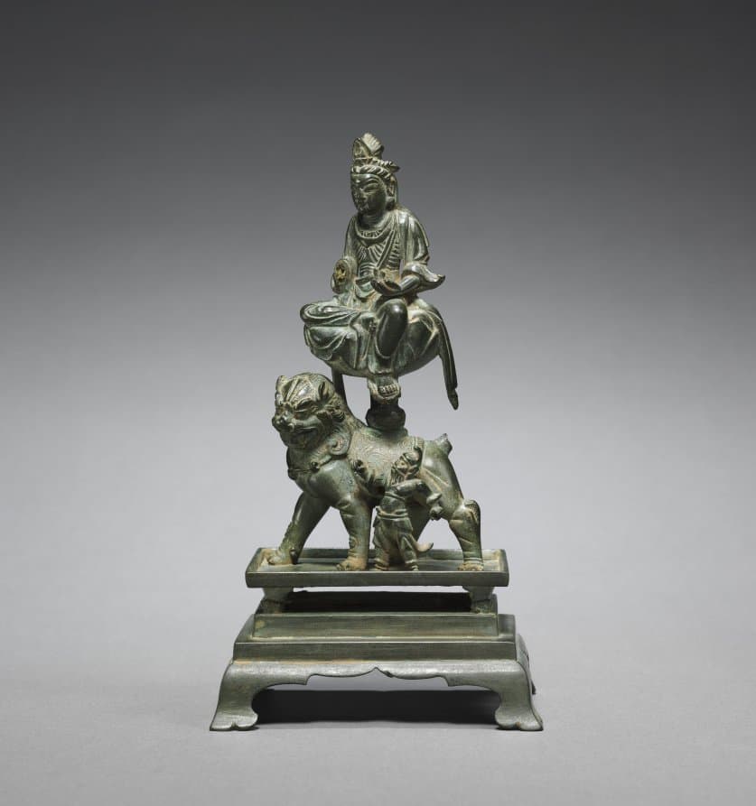 Manjusri Riding on a Lion