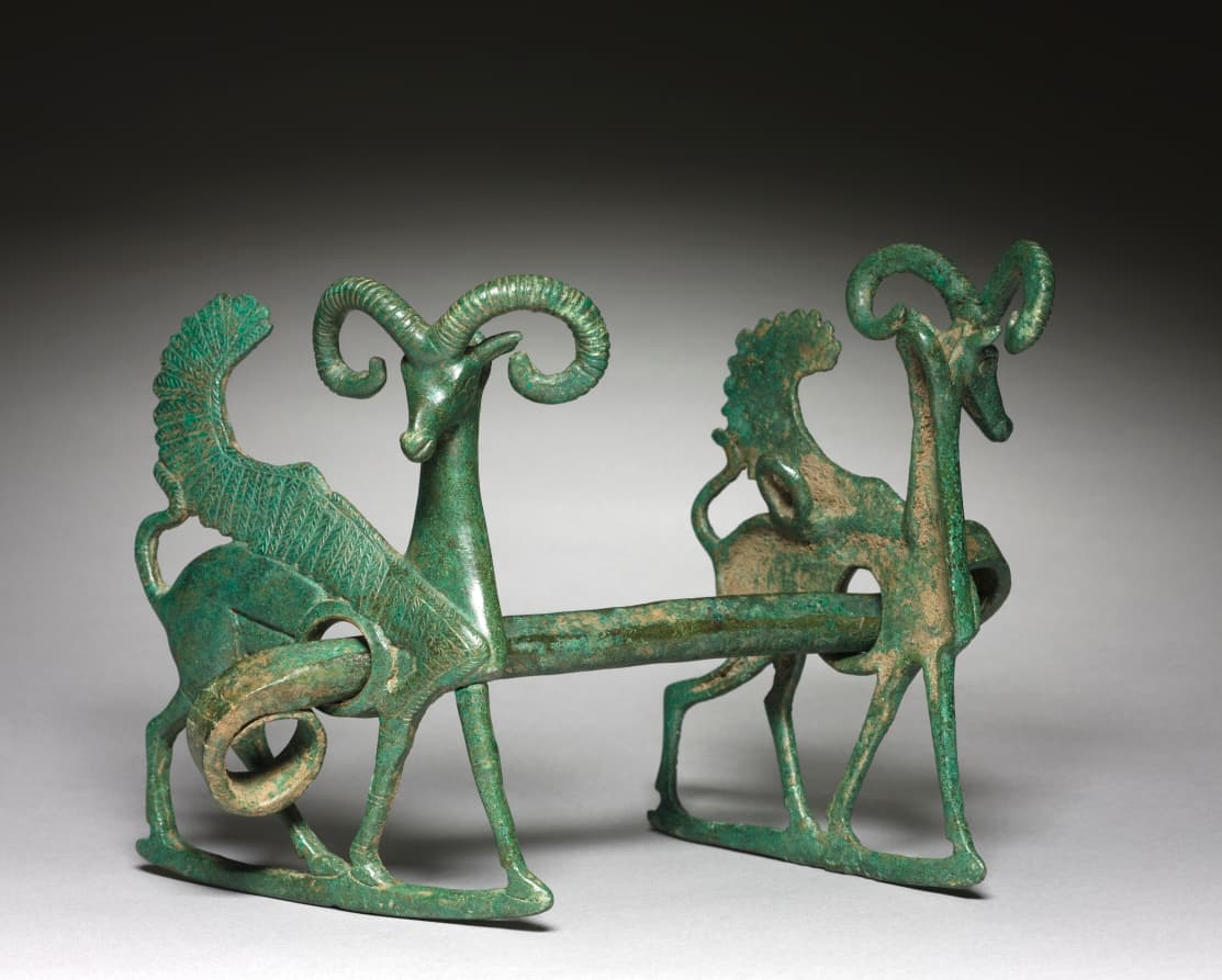 Horse Bit with Winged Ibex Cheekpieces