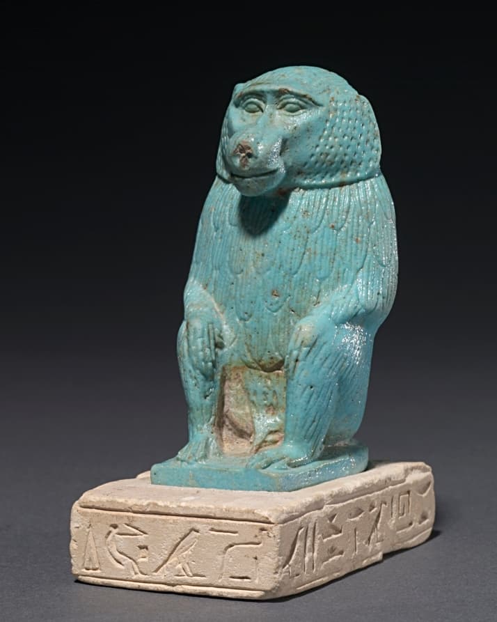 Baboon on a Limestone Base