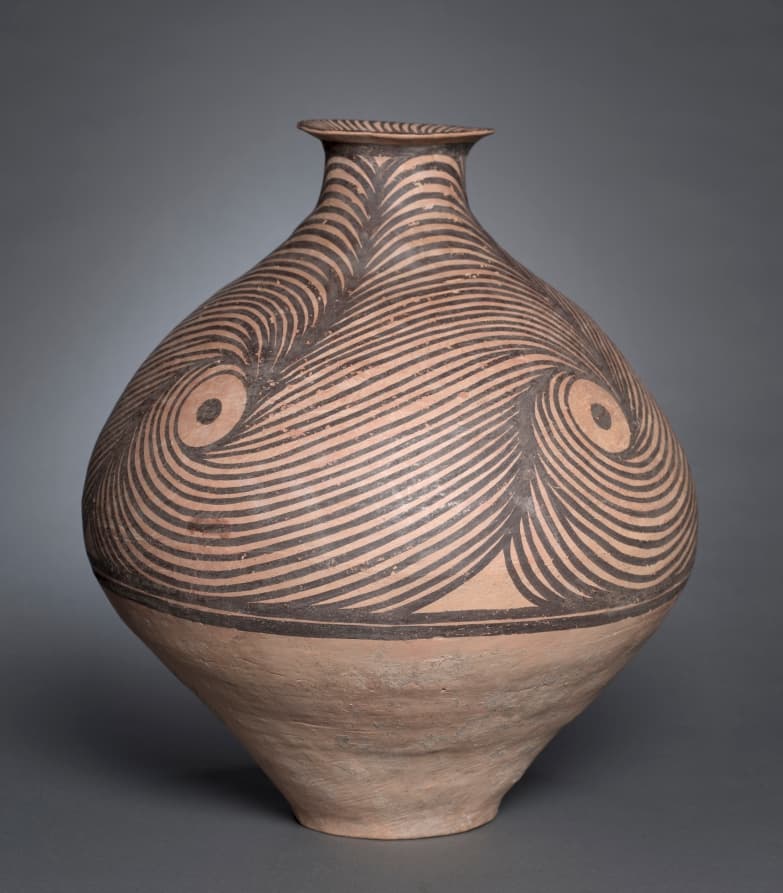 Jar with Spiral Designs