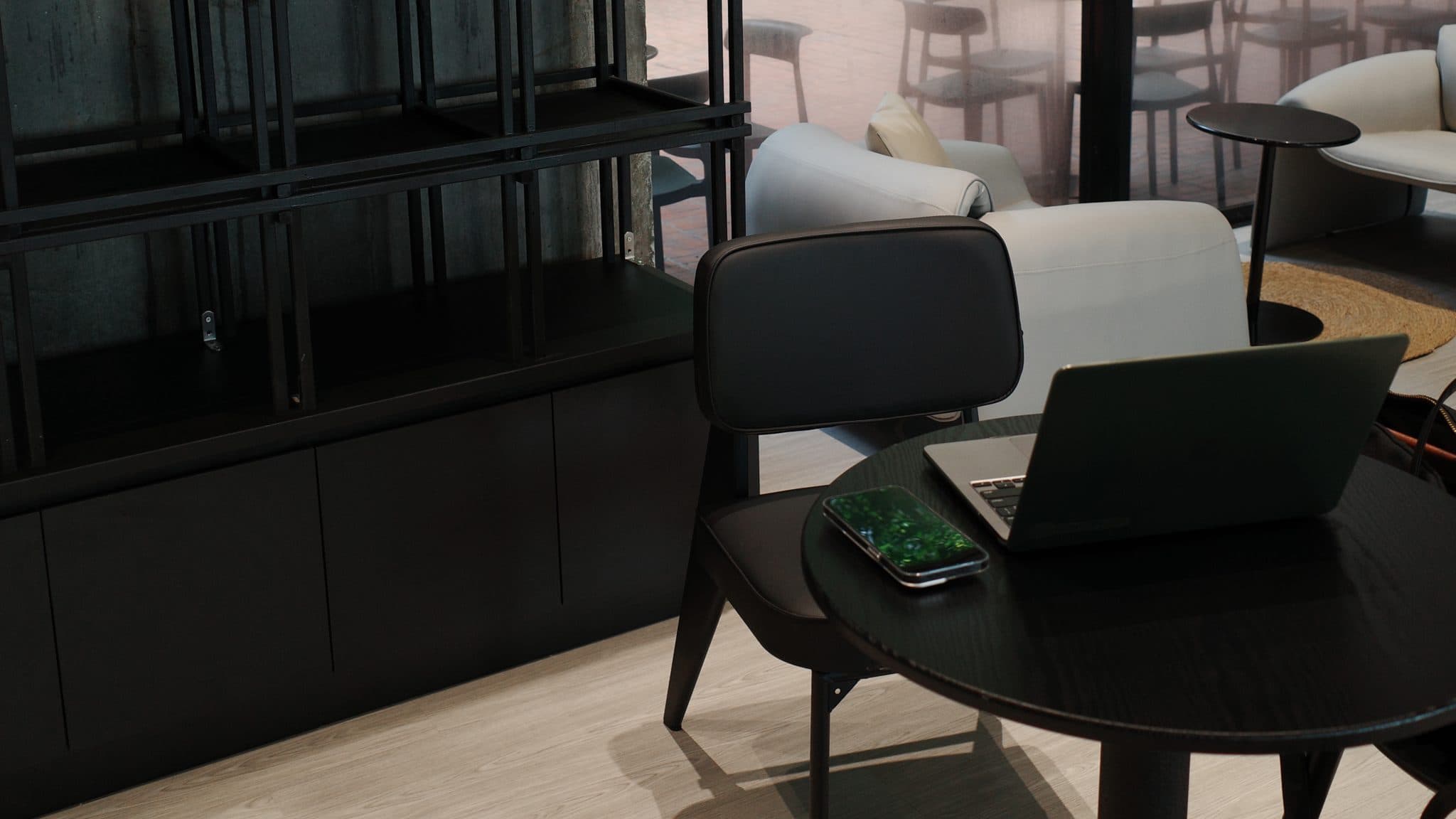 Black, chair, furniture