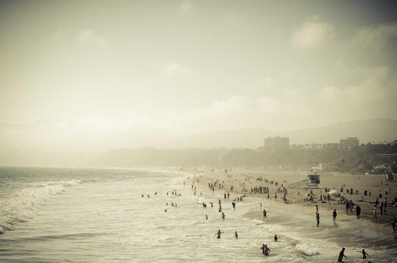Crowd on the sand