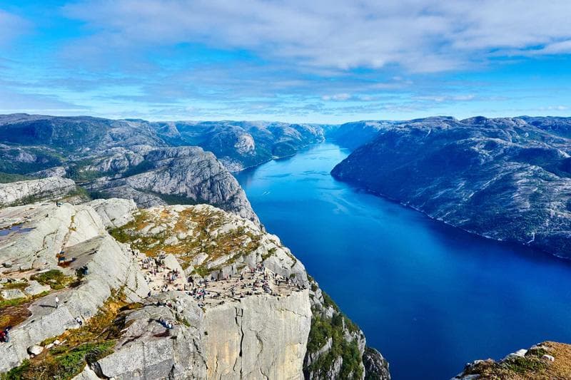 Blue fjord