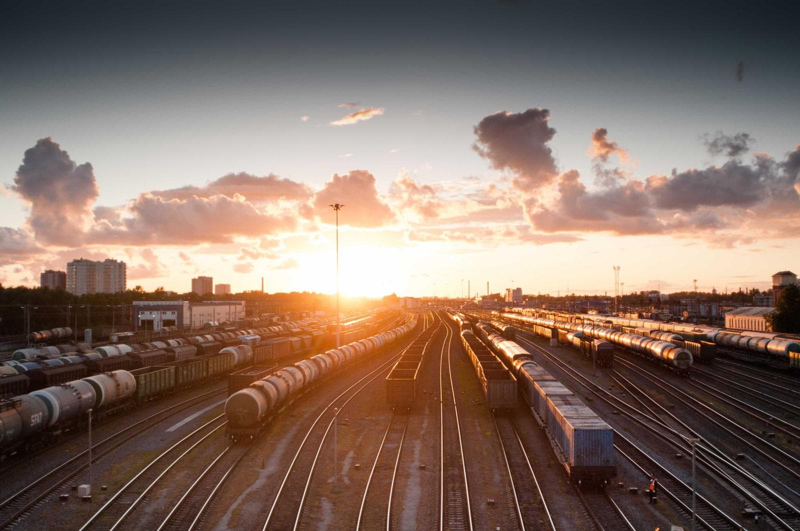 Rails at sunset