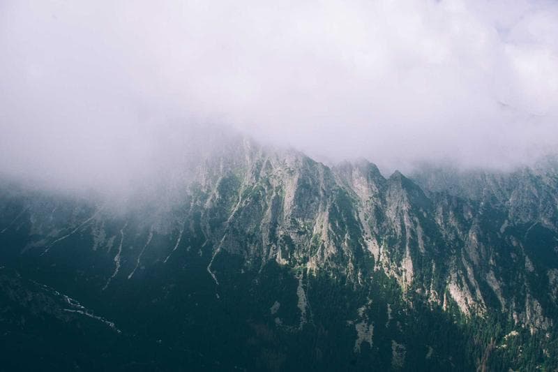 Fog on the slope