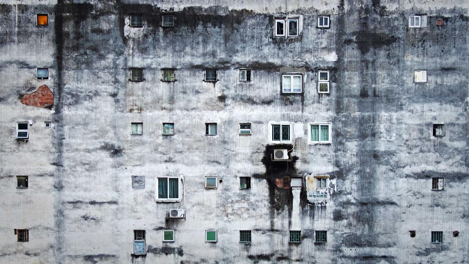 Weathered facade
