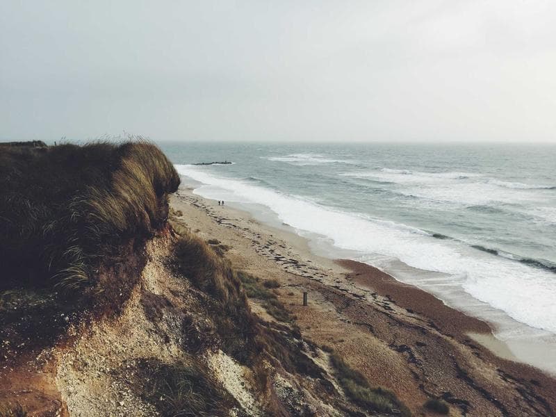 Cliff and beach