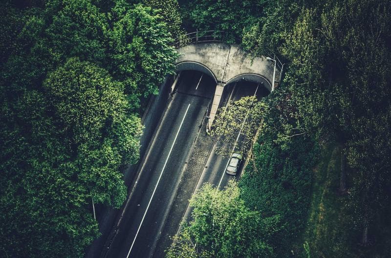 Road into the hill