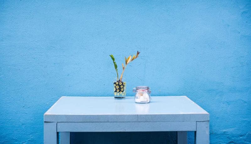 Blue table