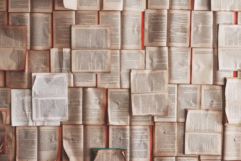 Stacked books